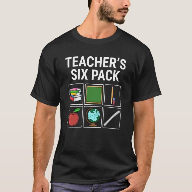 Camiseta Teacher's Six Pack Teacher Teaching  1 (Frente)