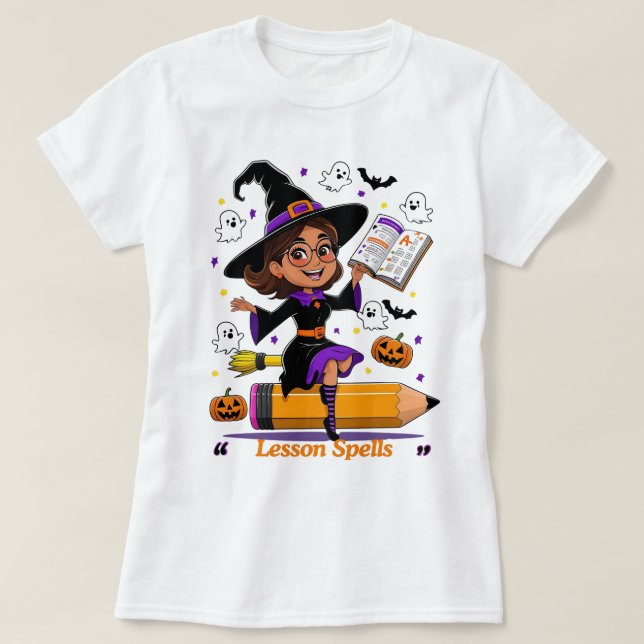Camiseta Teaching Is a Total Scream – Halloween Teacher Des (Frente do Design)