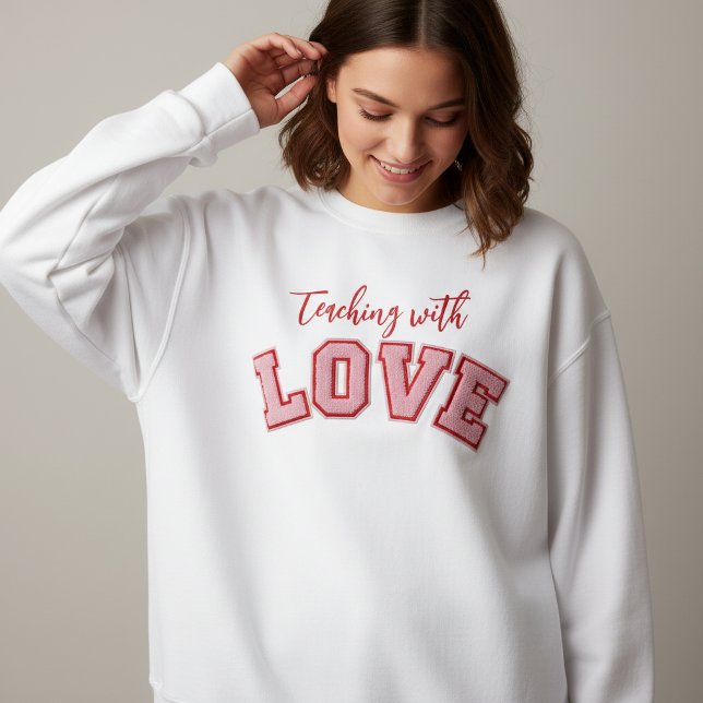 Camiseta Teaching with Love Sweatshirt (Criador carregado)