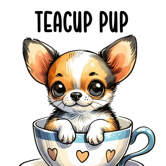 Camiseta Teacup Chihuahua Pup (Criador carregado)