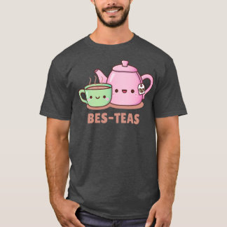 Camiseta Teacup e bule de chá Besties Tea Pun