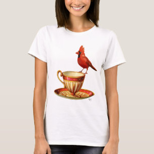 Camiseta Teacup E Cardeal Vermelho