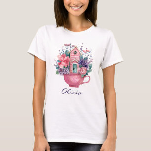 Camiseta Teacup Rosa Fairytalhe House Mulheres Brancas