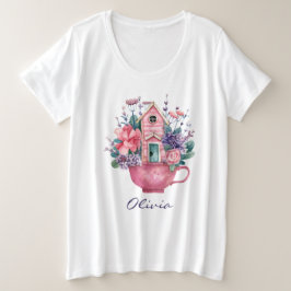 Camiseta Teacup Rosa Fairytalhe House Mulheres Brancas