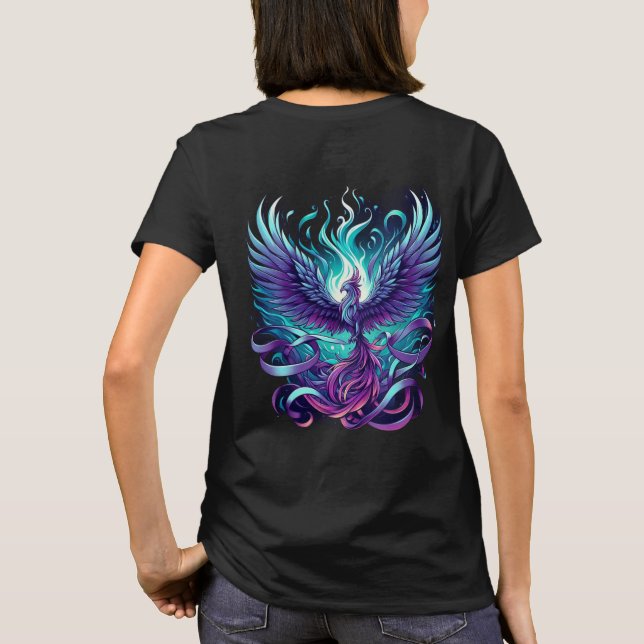 Camiseta Teal and Purple Phoenix Shirt – Symbol of ST-Shirt (Verso)