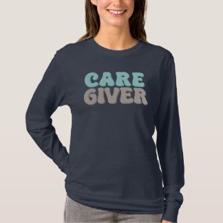 Camiseta Teal and Tan Caregiver Awareness T Shirt