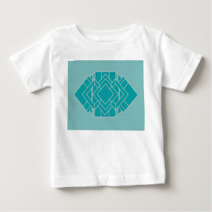 Camiseta Teal Art Deco Quilt Inspirado
