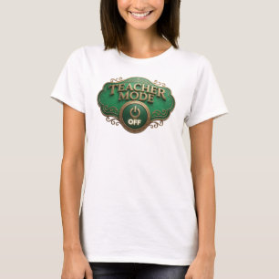 Camiseta Teal Artístico DESLIGAR MODO ENSINO Arte Design