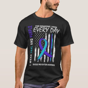Camiseta Teal Purple Alguém Que Sinto Falta De Sensibilizaç