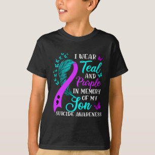 Camiseta Teal Purple Em Memória Do Meu Filho Sensibilização