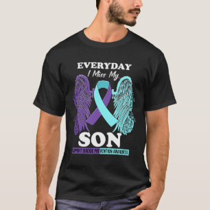 Camiseta Teal Purple Wing Miss Amor Prevenção ao Suicídio