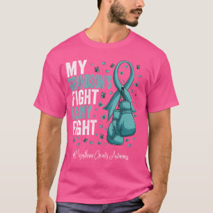 Camiseta Téal Ribbon Avô Miastenia Gravis Consciência