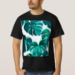 Camiseta Teal Tropical Monstera Leaf Seamless Pattern Art<br><div class="desc">Bring the lush energy of the jungle into your space with this stunning seamless pattern featuring iconic Monstera Deliciosa leaves. Designed with a sophisticated palette of teal, turquoise, and deep emerald greens, this artwork captures the intricate details and organic silhouettes of tropical flora. The high-contrast white background ensures the botanical...</div>