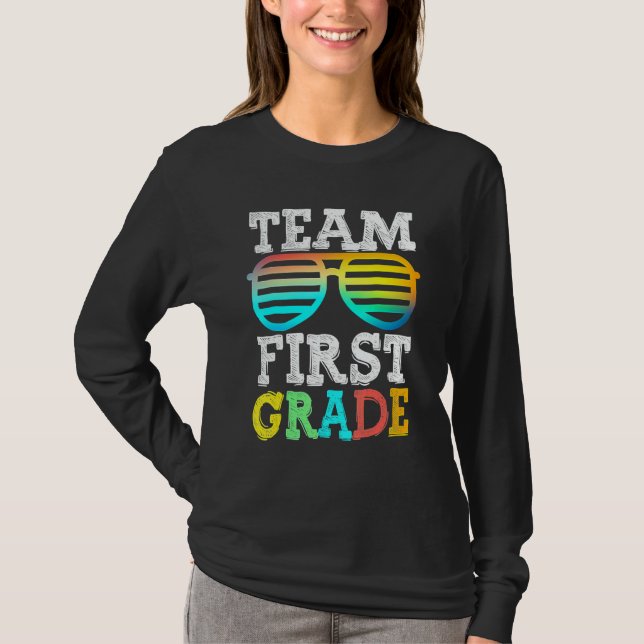 Camiseta Team 1st Grade Squad First Teacher Student Back To (Frente)