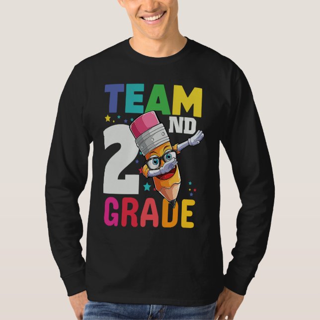 Camiseta Team 2nd Grade Teacher Boys School Second Grade Sq (Frente)