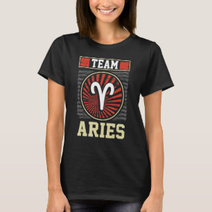 Camiseta Team Aries Símbolo Zodiac Símbolo de Astrologia Có