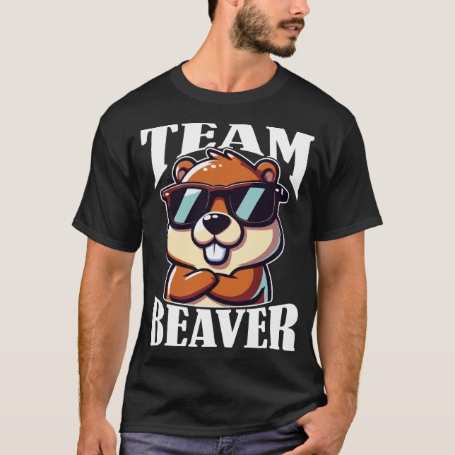 Camiseta Team Beaver Funny (Frente)