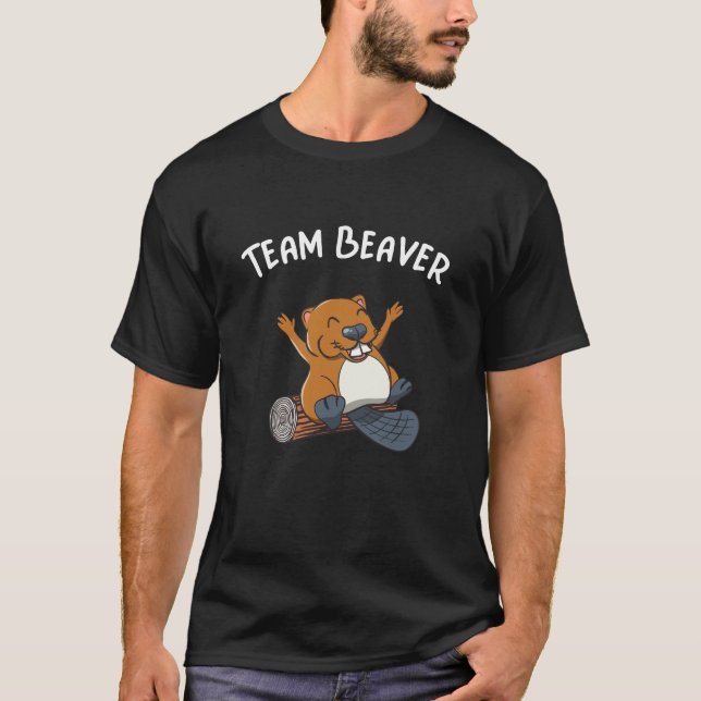 Camiseta Team Beaver Rodent Animal Funny Beaver (Frente)