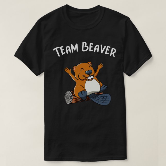 Camiseta Team Beaver Rodent Animal Funny Beaver (Frente do Design)