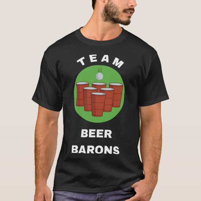 Camiseta Team Beer Barons - USA Beer Pong Team (Frente)