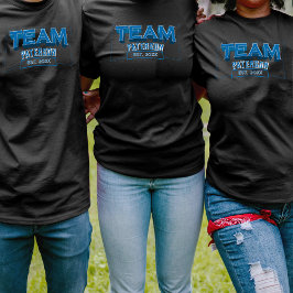 Camiseta Team Blue Family Name Custom Sports Simple Black