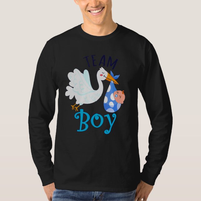 Camiseta Team Boy Bird Gender Revement Party Men Parent (Frente)