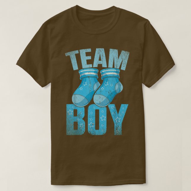 Camiseta Team Boy Future Pents Anúncio do bebê Gênero R (Frente do Design)
