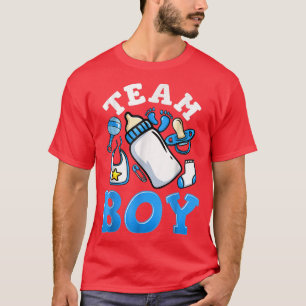 Camiseta Team Boy Gender Reveal Party Pink Blue Baby Announ