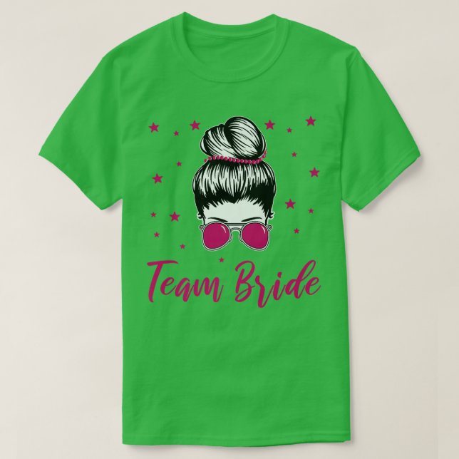Camiseta Team Bride Marry Bride Cool Hen Night  (Frente do Design)