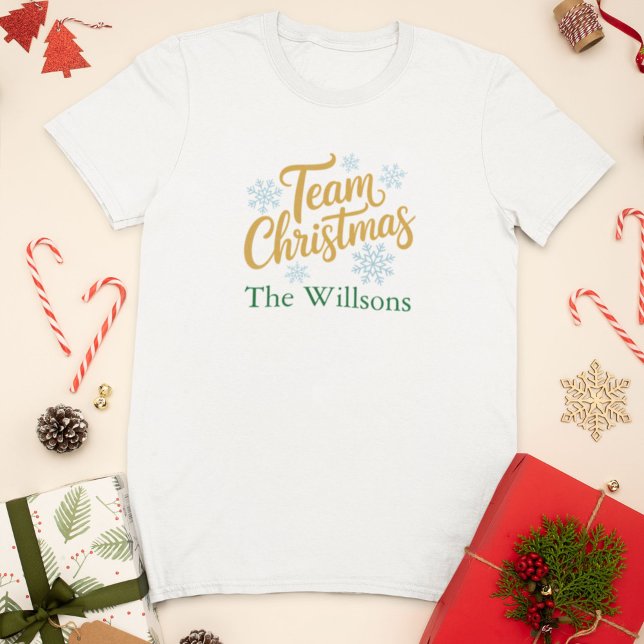 Camiseta Team Christmas | Matching Family Holiday (Criador carregado)