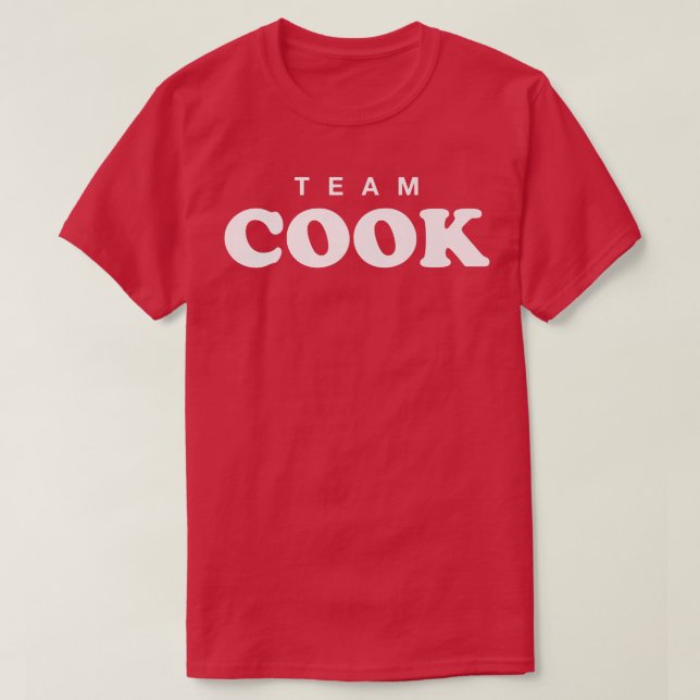 Camiseta Team Cook Personalized Surname Bride Groom Family  (Frente do Design)