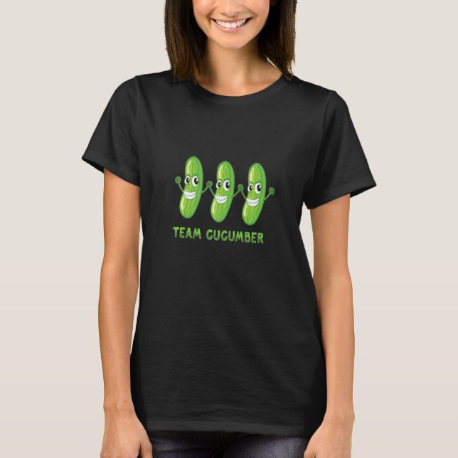 Camiseta Team Cucumber Vegetarian Vegetable Veggies Vegan (Frente)