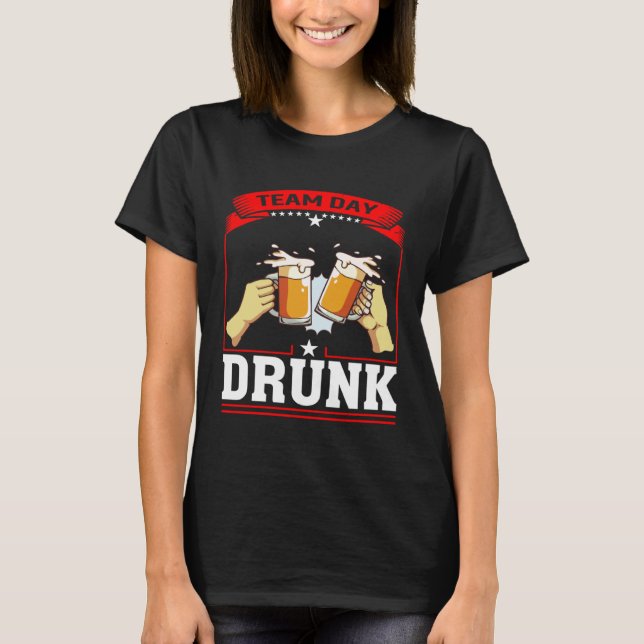 Camiseta Team Day Drunk Beer Garage Day Drinker (Frente)
