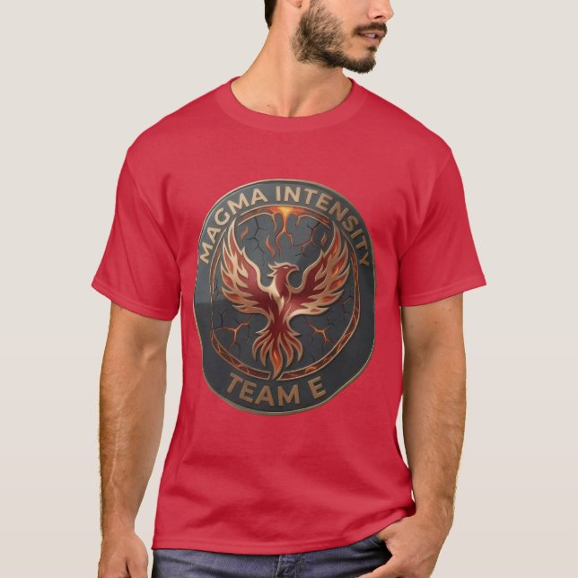 Camiseta Team E – MAGMA INTENSITY Emblem | Fiery Power  (Frente)