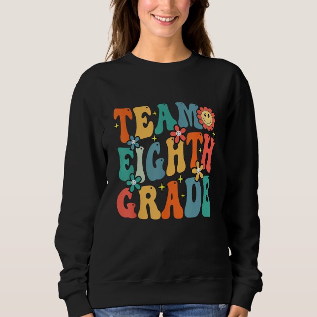 Camiseta Team Eighth Grade Teacher Student Groovy Back To S (Frente)