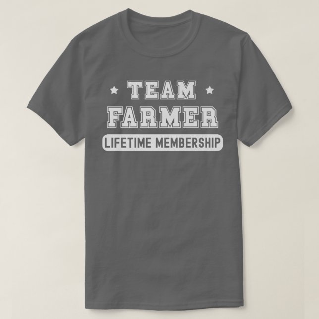 Camiseta Team Farmer Lifetime Membership Funny Family Last  (Frente do Design)