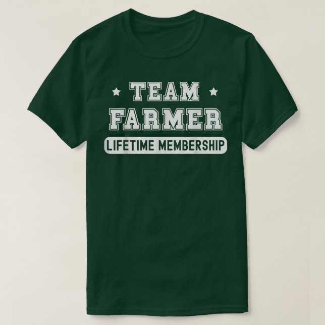Camiseta Team Farmer Lifetime Membership Funny Family Last  (Frente do Design)