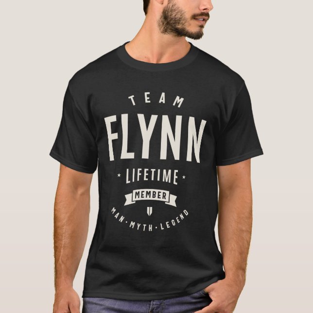 Camiseta Team Flynn Lifetime Member Funny Name Flynn (Frente)