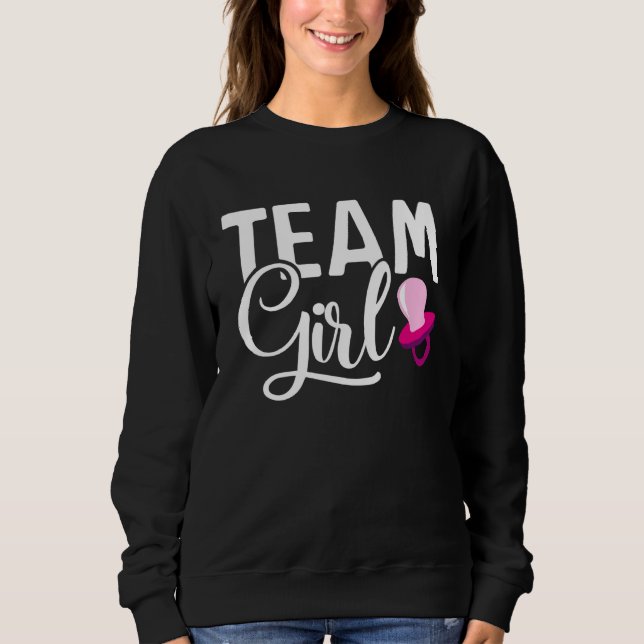 Camiseta team girl gender reveal  for mother and daddy (Frente)