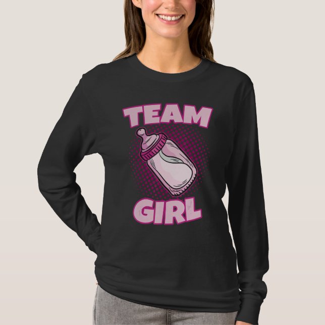 Camiseta Team Girl Gender Reveal Party Team Pink Baby Annou (Frente)
