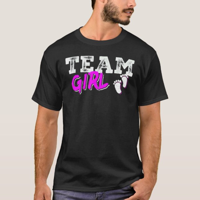 Camiseta Team Girl Gender Reveal Party Team Pink Baby Annou (Frente)