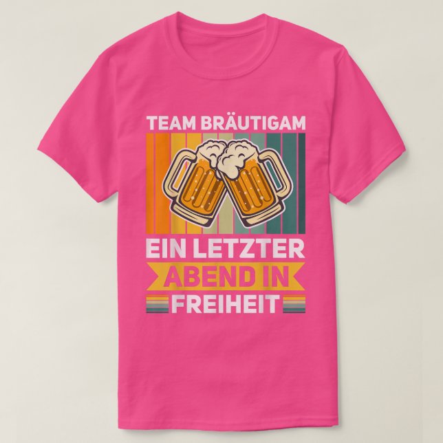 Camiseta Team Groom Stag Party Freedom  (Frente do Design)