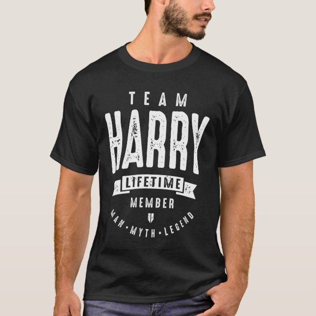 Camiseta Team Harry Lifetime Member Funny Personalized  (Frente)