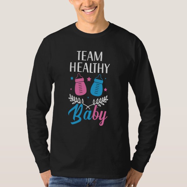 Camiseta Team Healthy Baby Announcement Gender Reveal  1 (Frente)