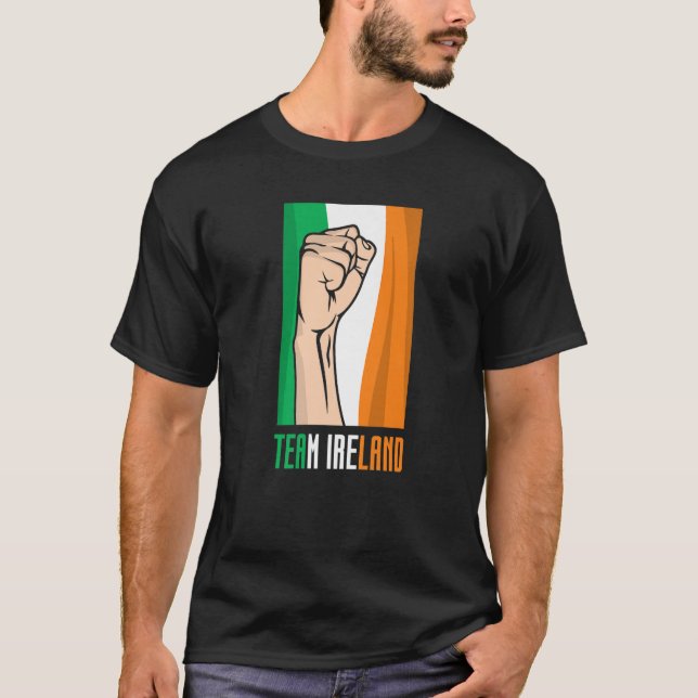 Camiseta Team Irlanda - Dia de São Patrício Gaélico Irlandê (Frente)