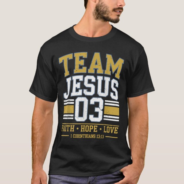 Camiseta Team Jesus 03 Christian Faith Men Teen Girl Toddle (Frente)