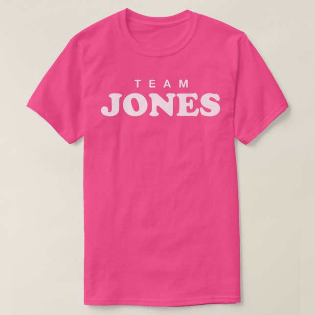 Camiseta Team Jones Personalized Surname Bride Groom Family (Frente do Design)