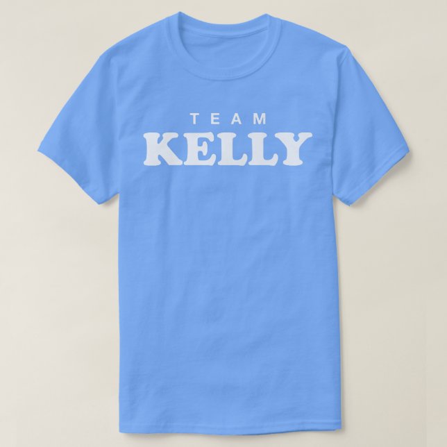 Camiseta Team Kelly Personalized Surname Bride Groom Family (Frente do Design)