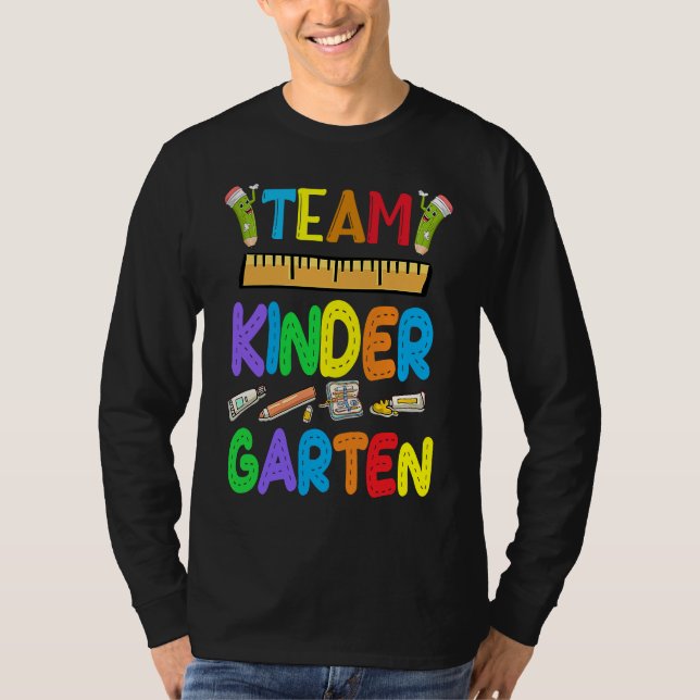 Camiseta Team Kindergarten Teacher Student Kids Back To Sch (Frente)