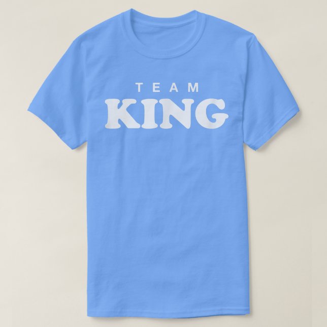 Camiseta Team King Personalized Surname Bride Groom Family  (Frente do Design)